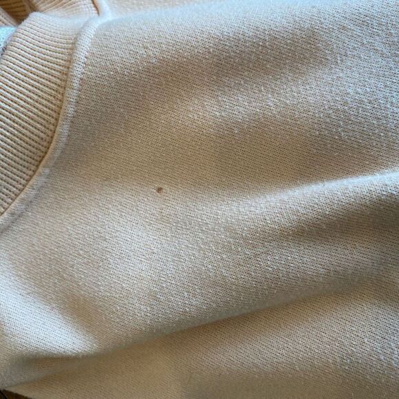 Champion Cropped Sweatshirt Peach Log Sleeve Size Medium - Picture 14 of 16